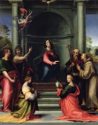 Die Verkündigung mit Heiligen, 1515